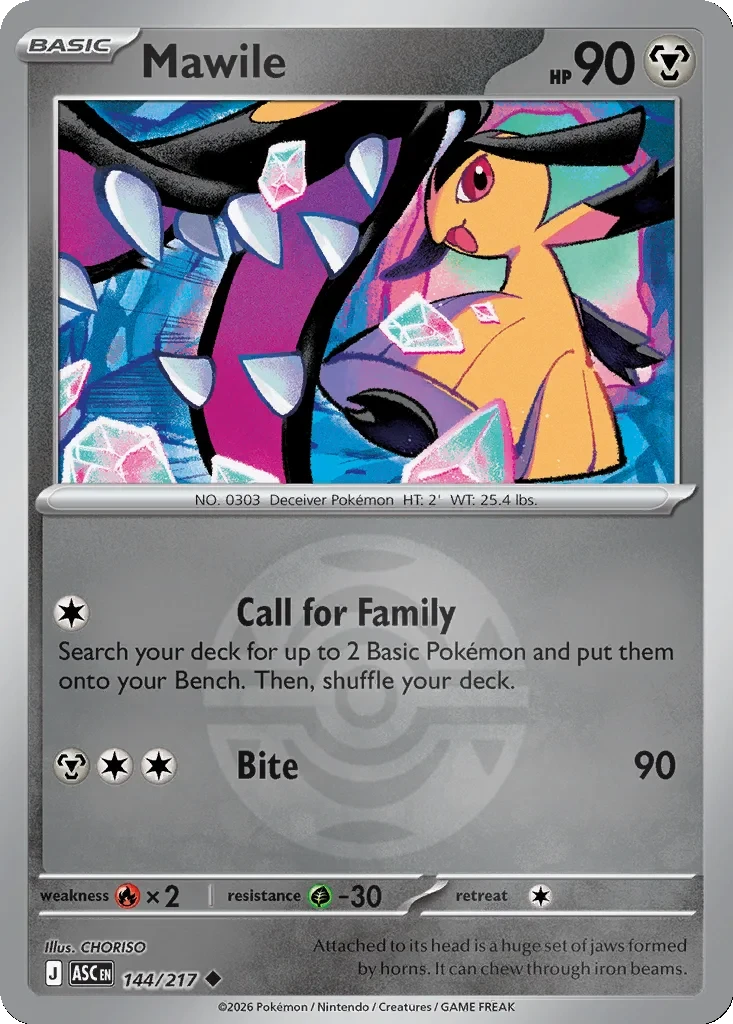 Mawile (Dusk Ball) 144/217 card from ME: Ascended Heroes