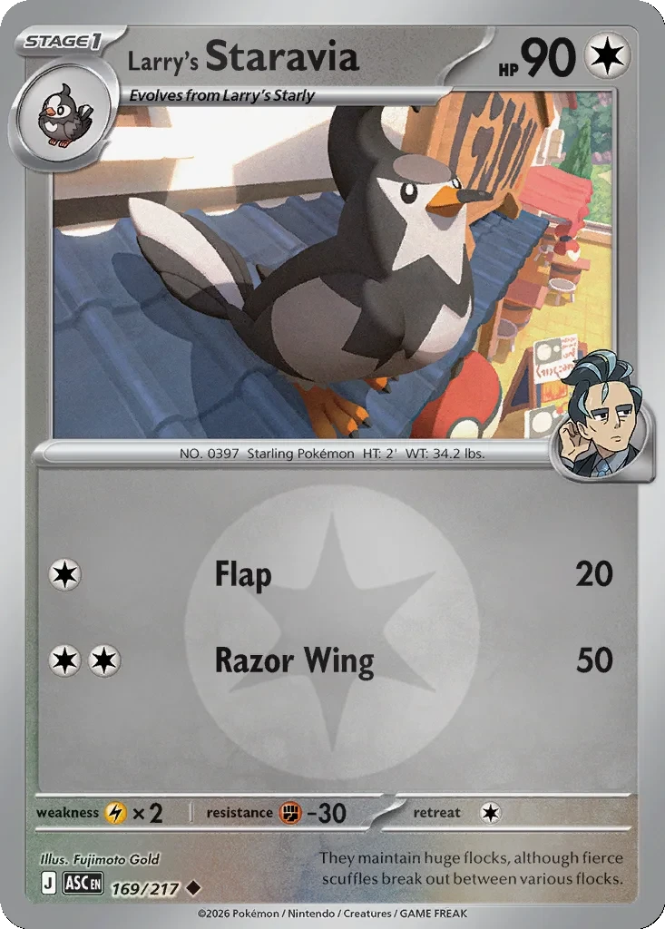 Larry's Staravia (Energy Symbol Pattern) 169/217 card from ME: Ascended Heroes