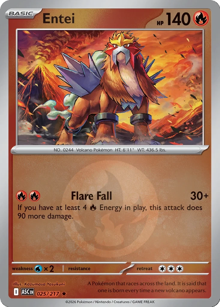 Entei (Energy Symbol Pattern) 025/217 card from ME: Ascended Heroes