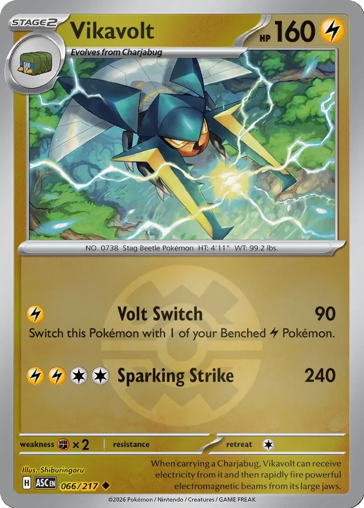Vikavolt (Quick Ball) 066/217 card from ME: Ascended Heroes