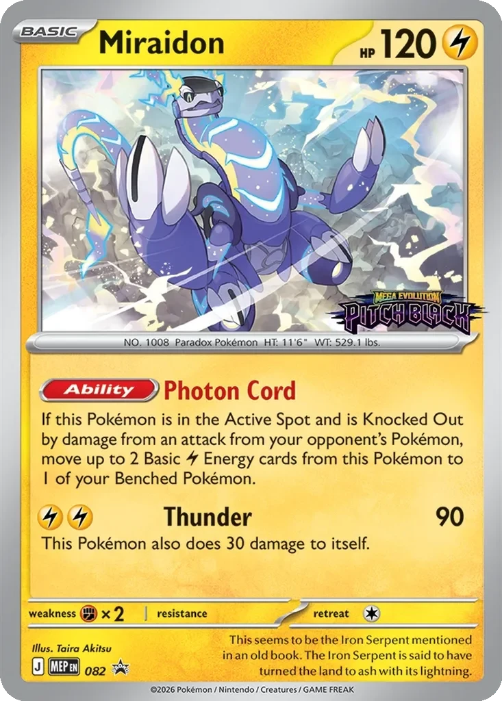 Miraidon [Staff] 082 card from ME: Mega Evolution Promo