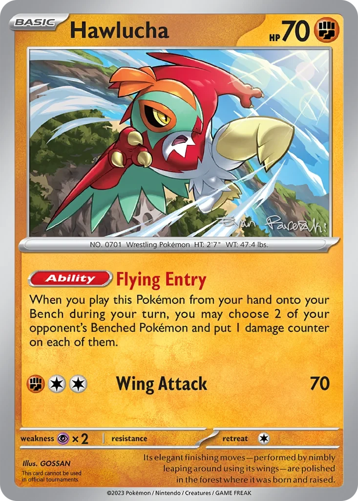 Hawlucha - 2024 (Evan Pavelski) 118/198 card from World Championship Decks