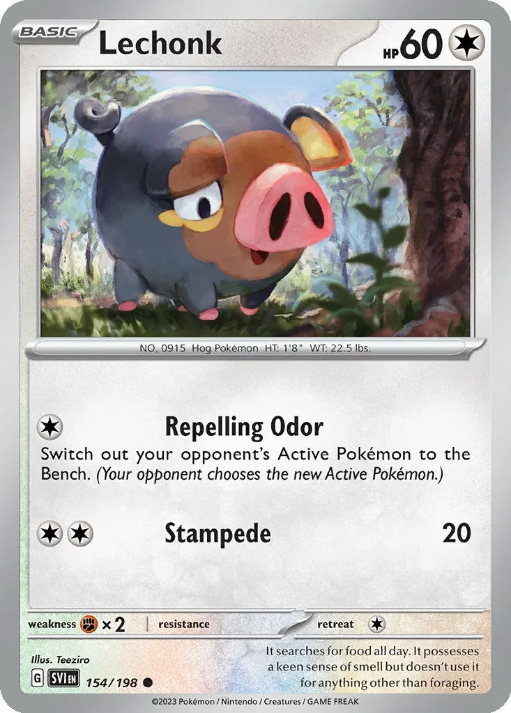 Lechonk (Cosmo Holo) 154/198 card from Miscellaneous Cards & Products