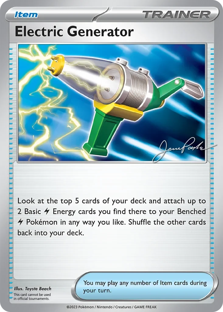 Electric Generator - 2024 (Jesse Parker) 170/198 card from World Championship Decks