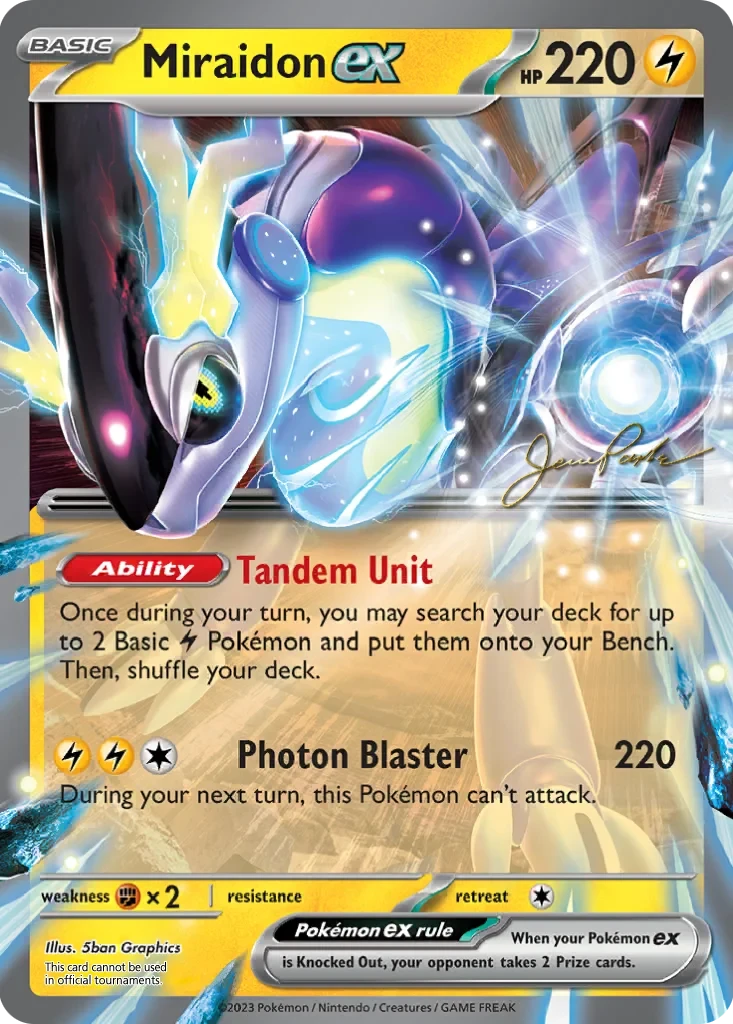Miraidon ex - 2024 (Jesse Parker Gold Signature) 081/198 card from World Championship Decks