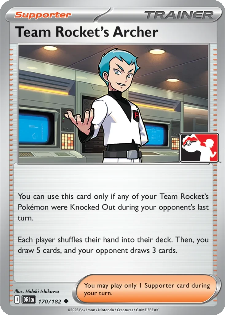 Team Rocket's Archer 170/182 card from Prize Pack Series Cards