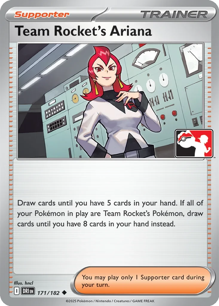 Team Rocket's Ariana 171/182 card from Prize Pack Series Cards