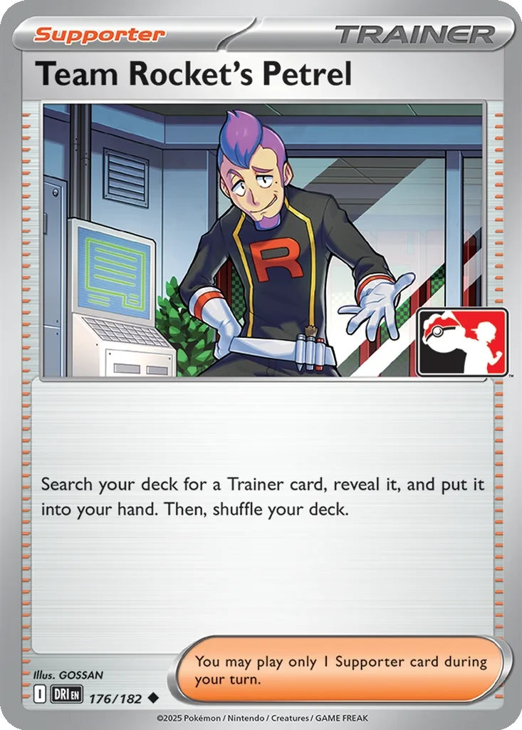 Team Rocket's Petrel 176/182 card from Prize Pack Series Cards