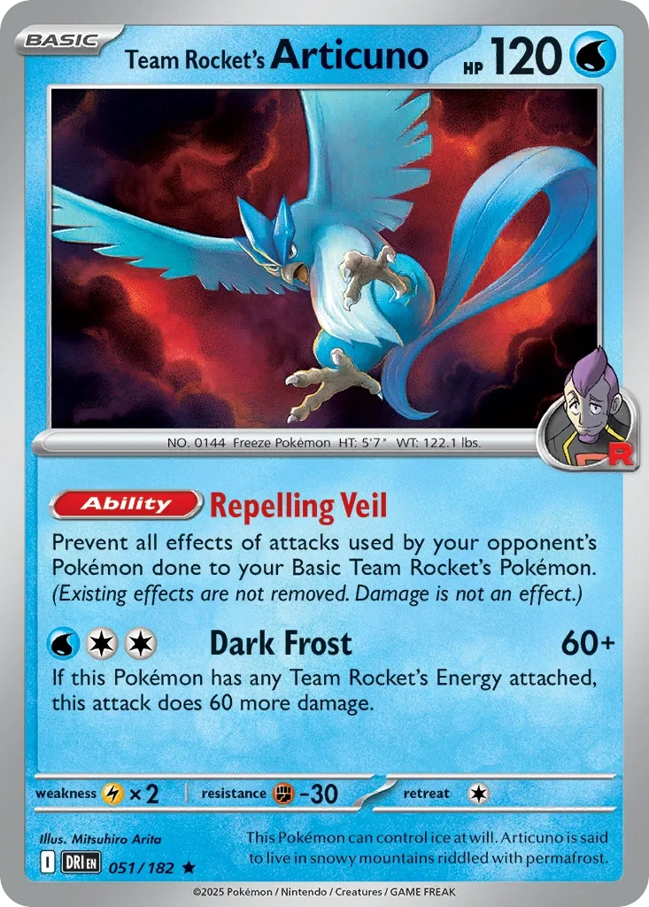 Team Rocket's Articuno - 051-182 (Cosmos Holo) 051/182 card from Miscellaneous Cards & Products