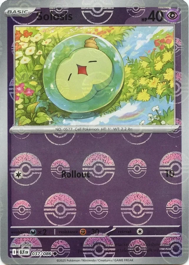 Solosis (Poke Ball Pattern) 037/086 card from SV: Black Bolt