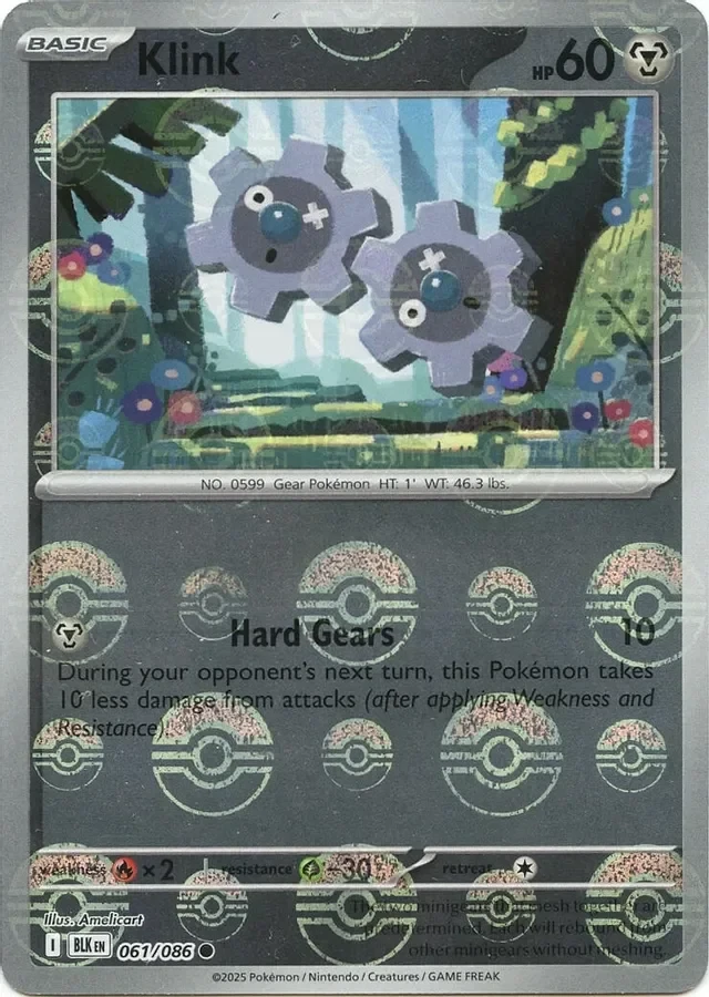 Klink (Poke Ball Pattern) 061/086 card from SV: Black Bolt