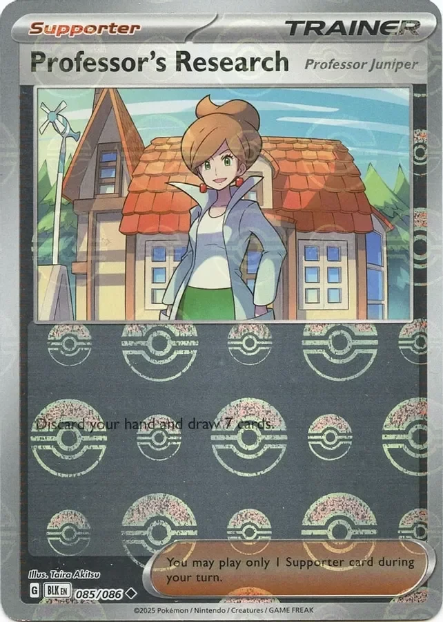 Professor's Research (Poke Ball Pattern) 085/086 card from SV: Black Bolt