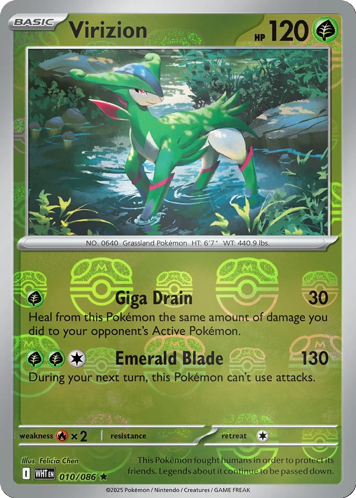 Virizion (Master Ball Pattern) 010/086 card from SV: White Flare