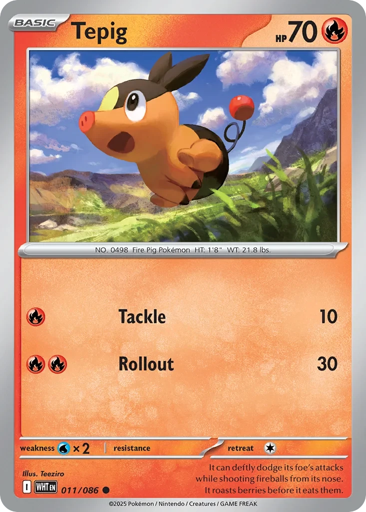 Tepig 011/086 card from Miscellaneous Cards & Products