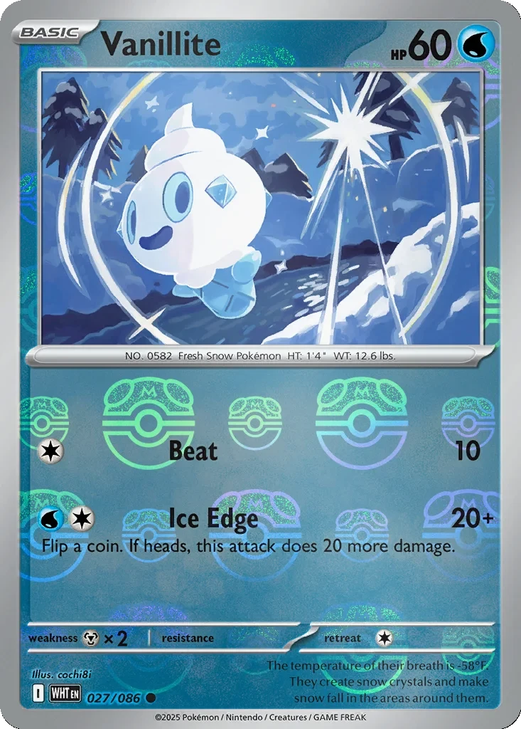 Vanillite (Master Ball Pattern) 027/086 card from SV: White Flare