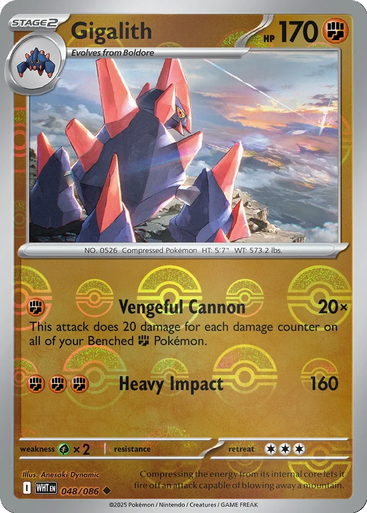 Gigalith (Poke Ball Pattern) 048/086 card from SV: White Flare