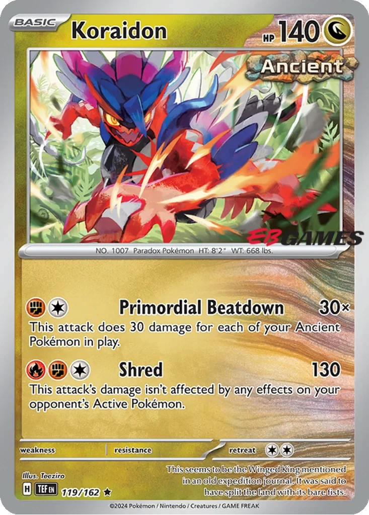 Koraidon (EB Games Promo) 119/162 card from Miscellaneous Cards & Products