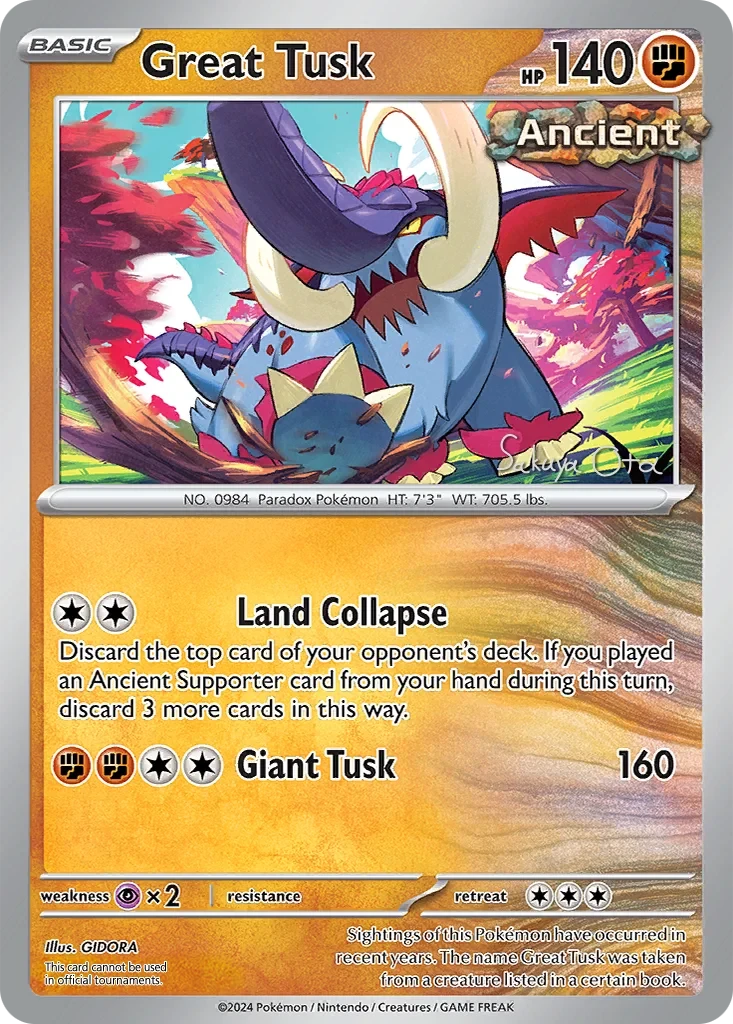 Great Tusk - 2024 (Sakuya O.) 097/162 card from World Championship Decks