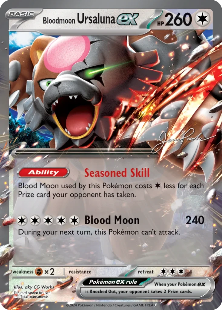 Bloodmoon Ursaluna ex - 2024 (Jesse Parker) 141/167 card from World Championship Decks
