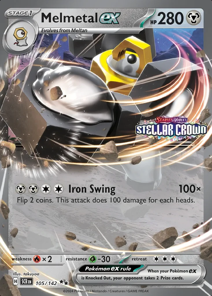 Melmetal ex (Stellar Crown Stamped) 105/142 card from Miscellaneous Cards & Products