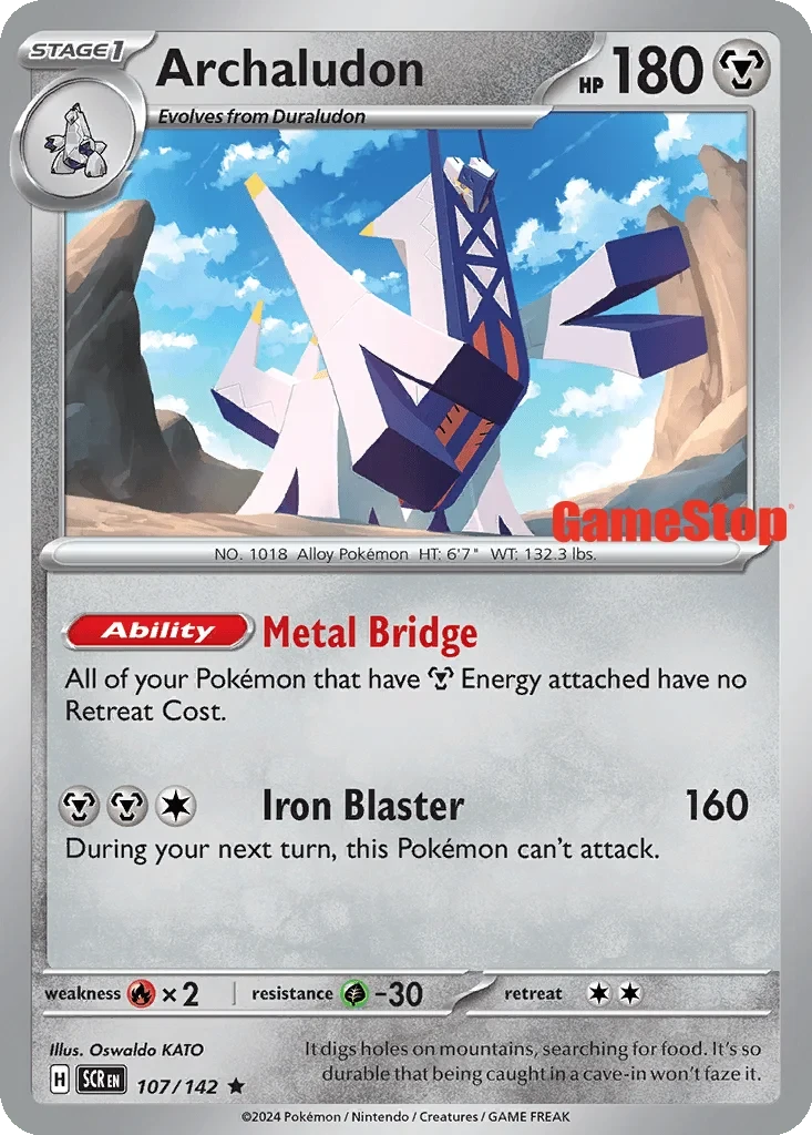 Archaludon (Cosmos Holo) (Gamestop Exclusive) 107/142 card from Miscellaneous Cards & Products