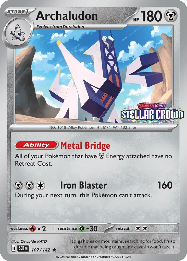 Archaludon (Stellar Crown Stamp) 107/142 card from Miscellaneous Cards & Products