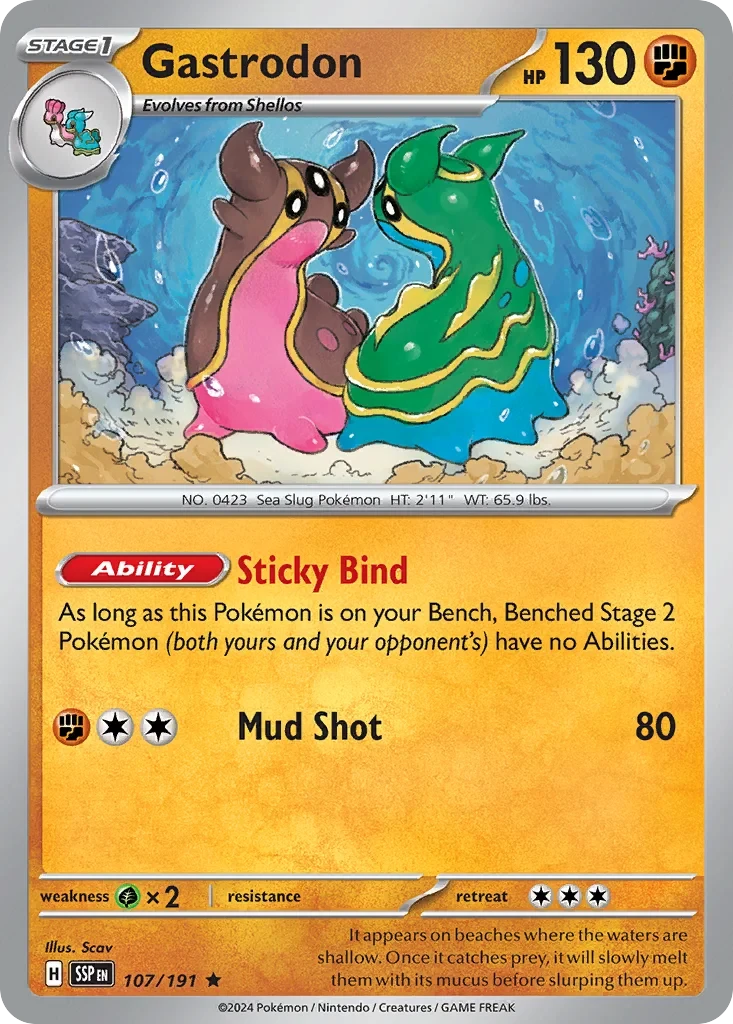 Gastrodon (Cosmos Holo) 107/191 card from Miscellaneous Cards & Products
