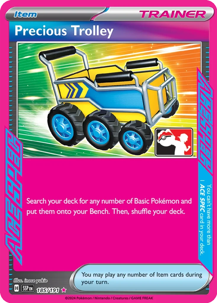 Precious Trolley 185/191 card from Prize Pack Series Cards