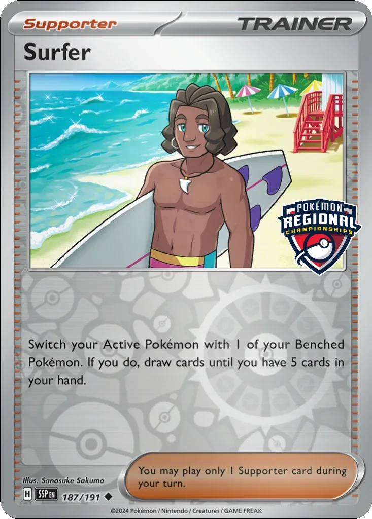 Surfer (Regional Championship) 187/191 card from League & Championship Cards
