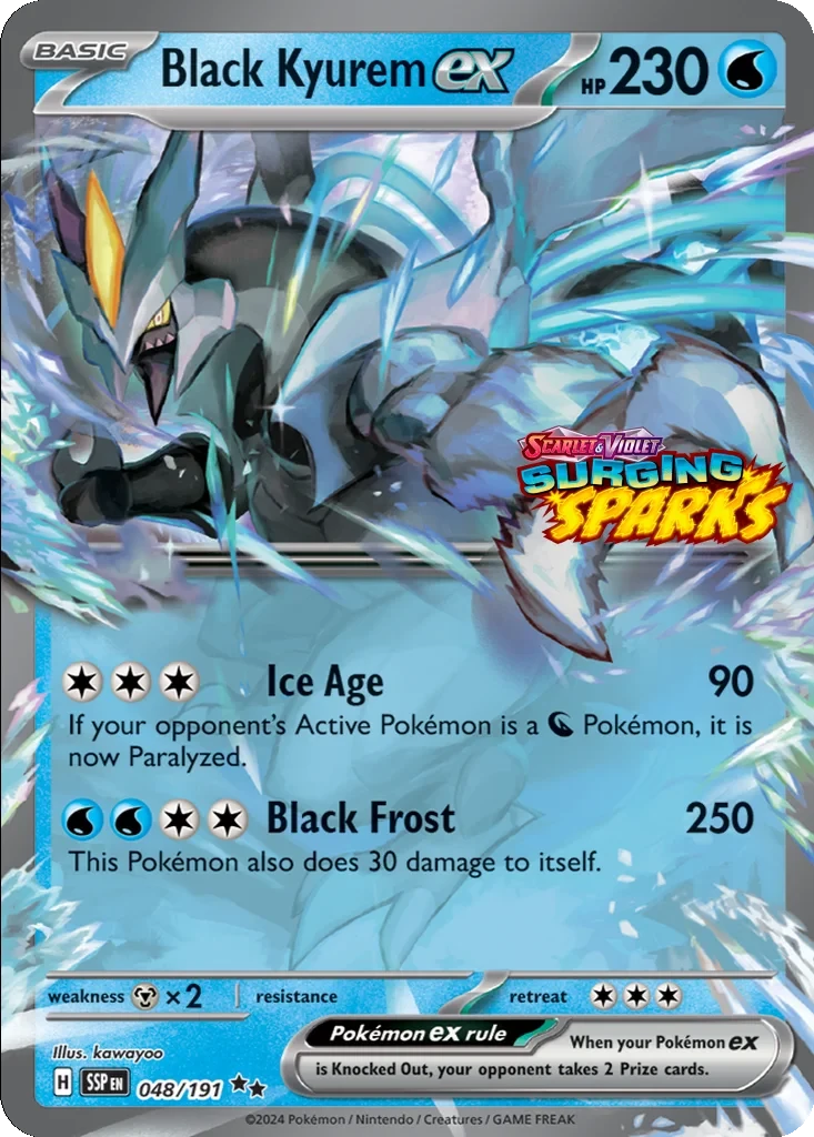 Black Kyurem ex (Surging Sparks Stamped) 048/191 card from Miscellaneous Cards & Products