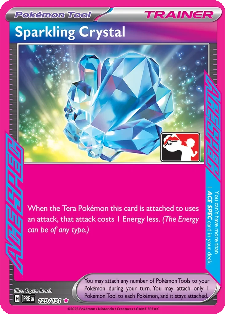 Sparkling Crystal 129/131 card from Prize Pack Series Cards