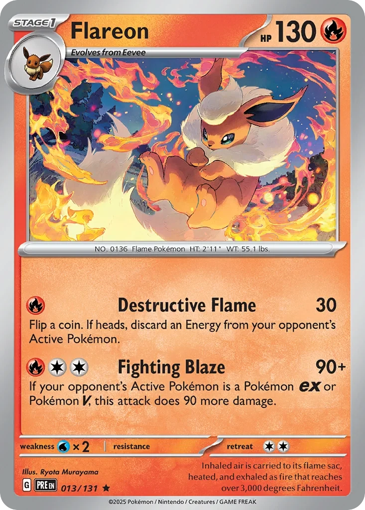 Flareon (Cosmos Holo) 013/131 card from Miscellaneous Cards & Products