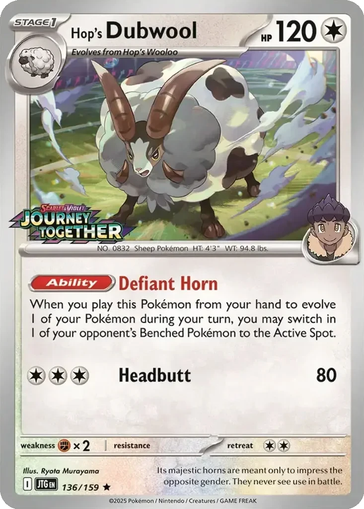 Hop's Dubwool (Best Buy Exclusive) 136/159 card from Miscellaneous Cards & Products
