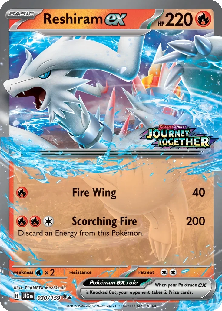Reshiram ex (Journey Together Stamped) 030/159 card from Jumbo Cards
