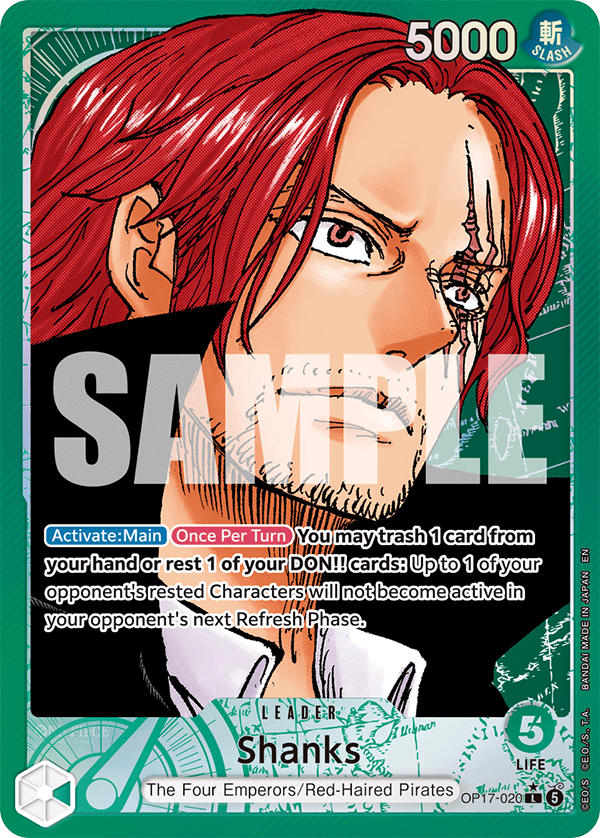 Shanks (Alternate Art) OP17-020 card from The World's Strongest Warriors
