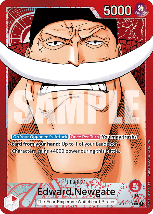 Edward.Newgate (Alternate Art) OP17-001 card from The World's Strongest Warriors