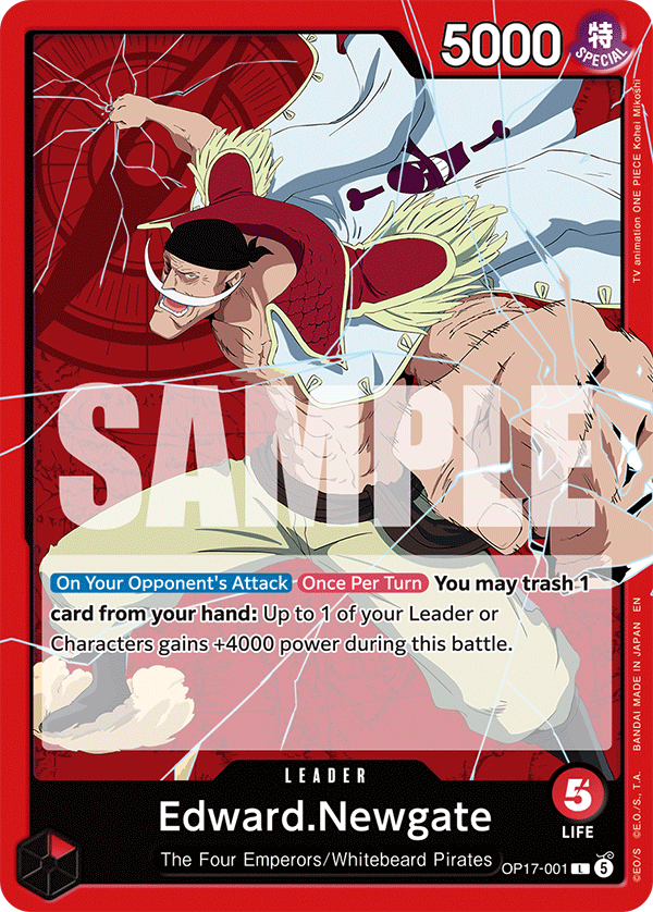 Edward.Newgate OP17-001 card from The World's Strongest Warriors