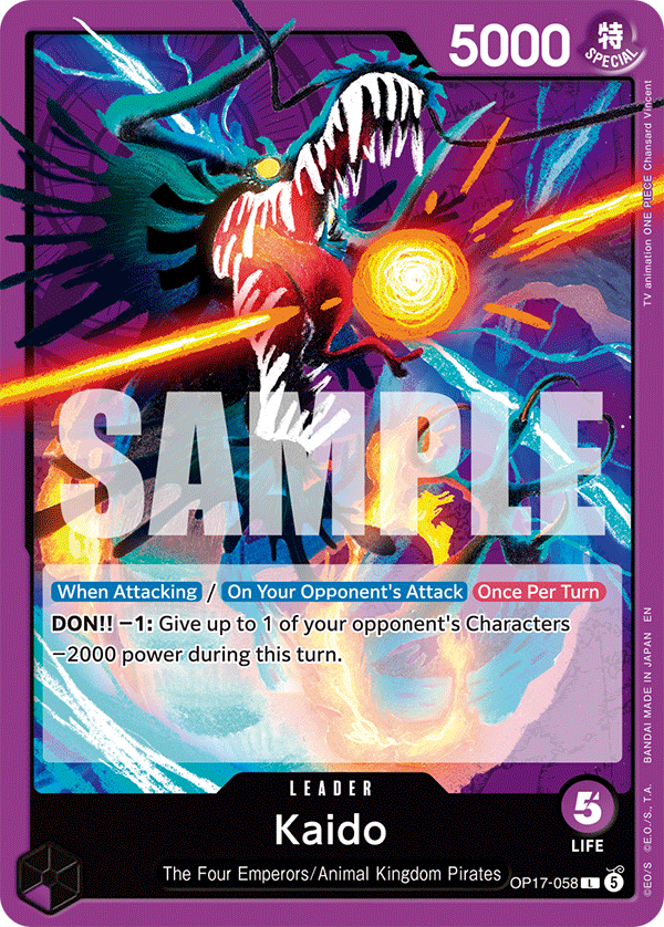 Kaido OP17-058 card from The World's Strongest Warriors
