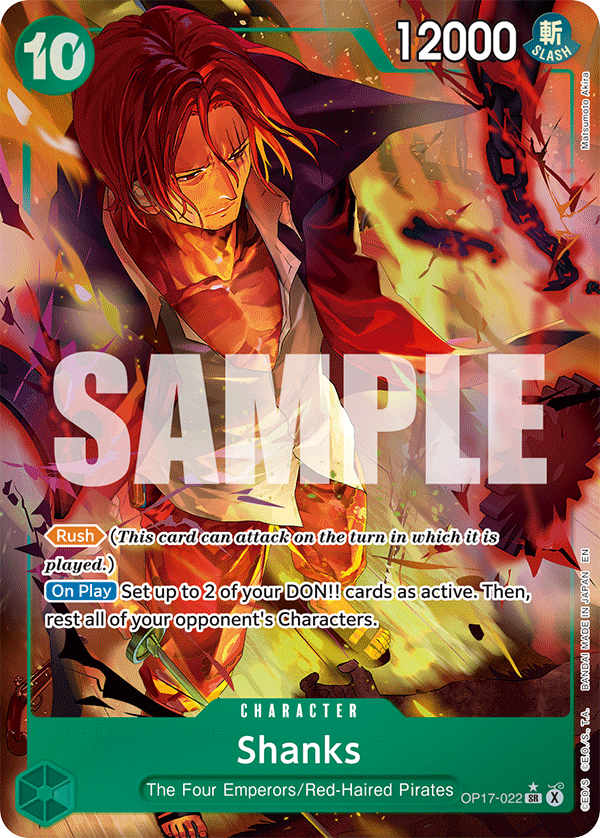 Shanks (Alternate Art) OP17-022 card from The World's Strongest Warriors