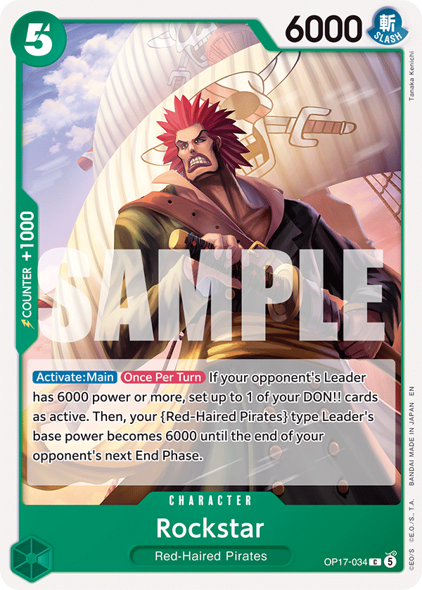 Rockstar OP17-034 card from The World's Strongest Warriors