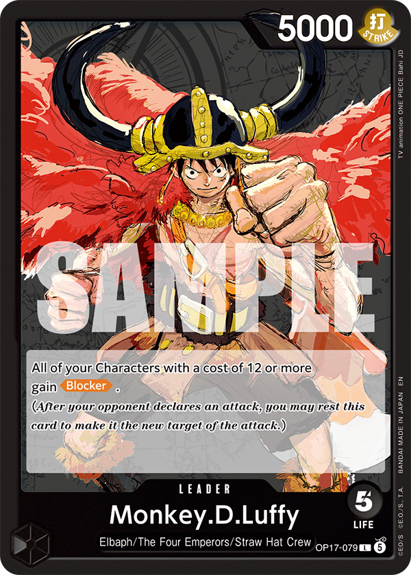 Monkey.D.Luffy OP17-079 card from The World's Strongest Warriors