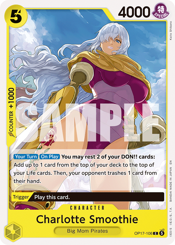 Charlotte Smoothie OP17-106 card from The World's Strongest Warriors