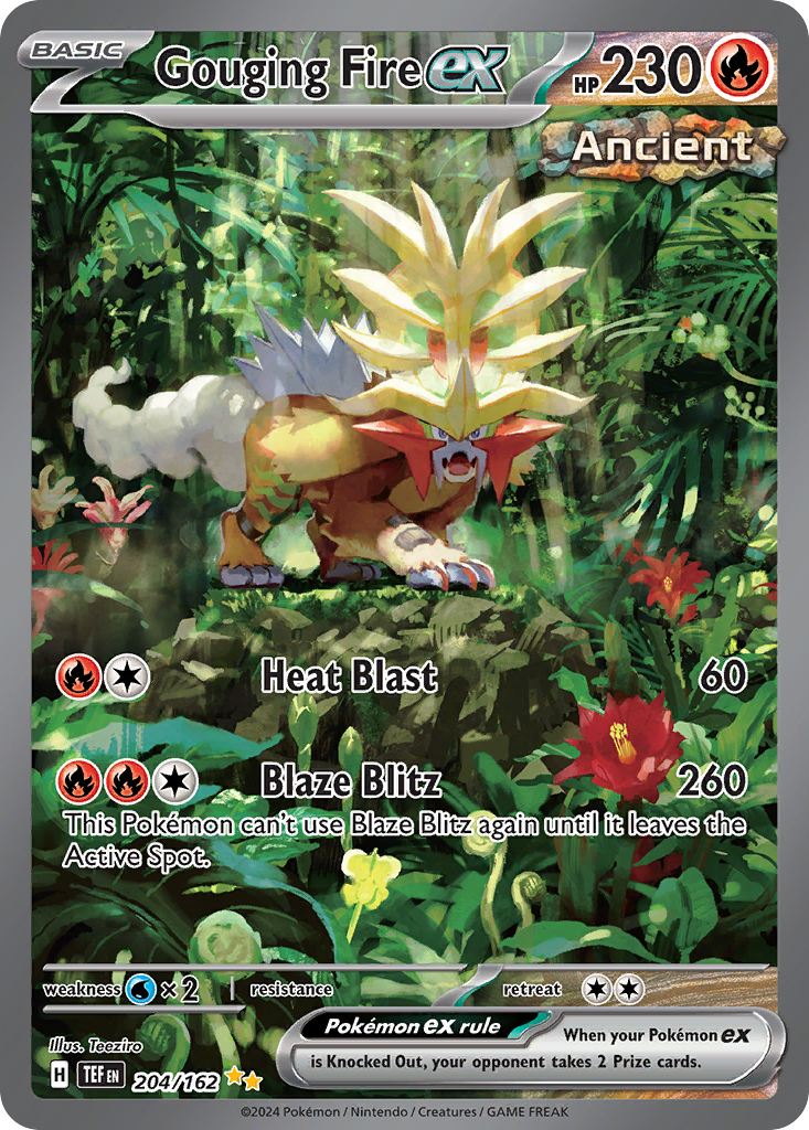 Gouging Fire ex 204/162 card from SV05: Temporal Forces