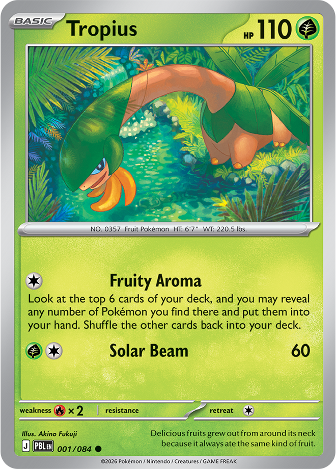 Tropius 001/084 card from ME05: Pitch Black