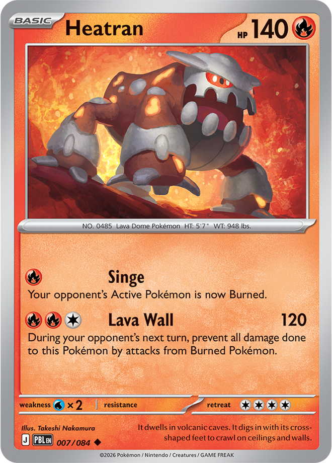 Heatran 007/084 card from ME05: Pitch Black