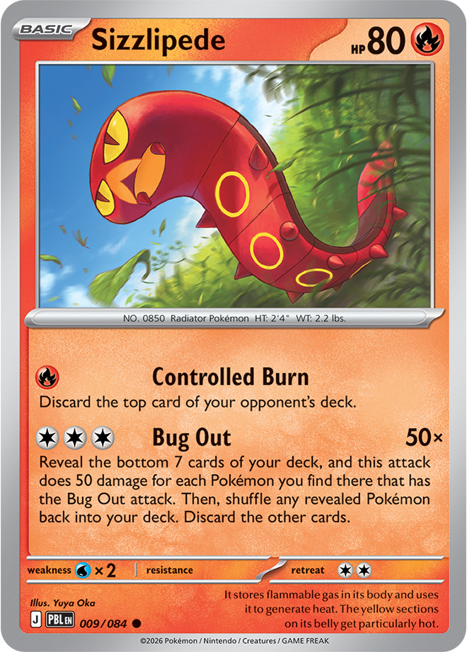 Sizzlipede 009/084 card from ME05: Pitch Black