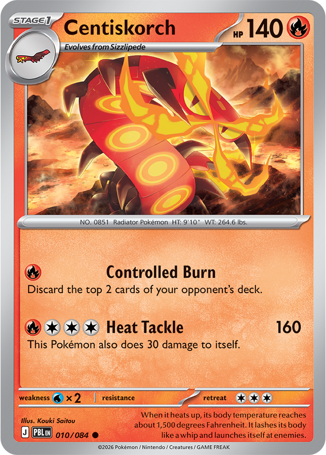Centiskorch 010/084 card from ME05: Pitch Black