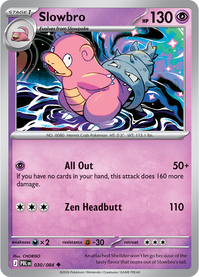 Slowbro 030/084 card from ME05: Pitch Black