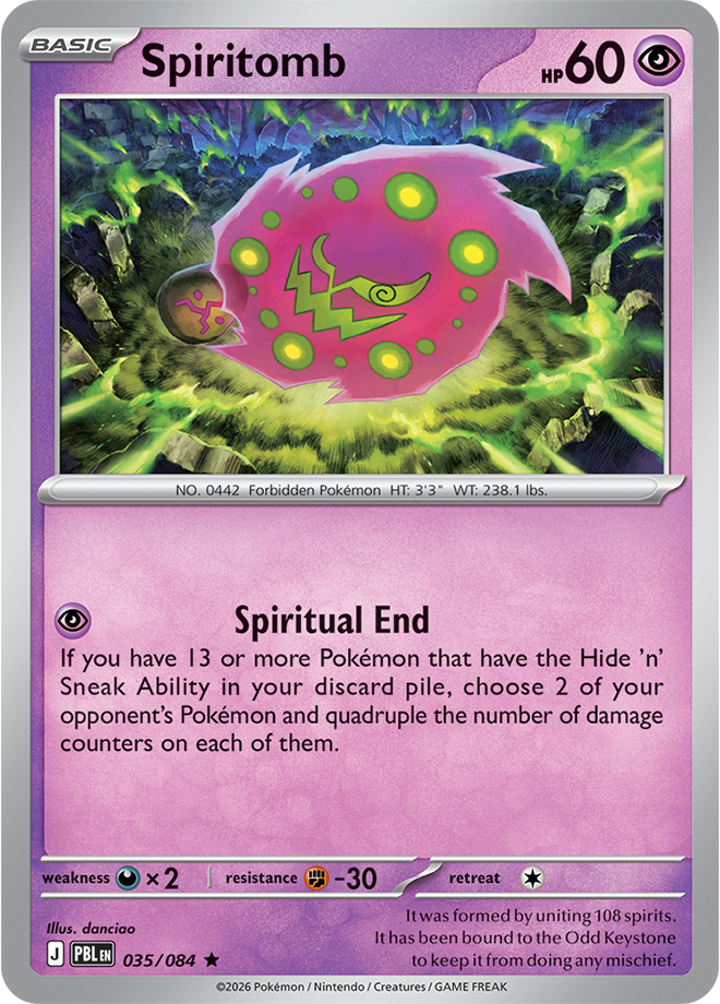 Spiritomb 035/084 card from ME05: Pitch Black