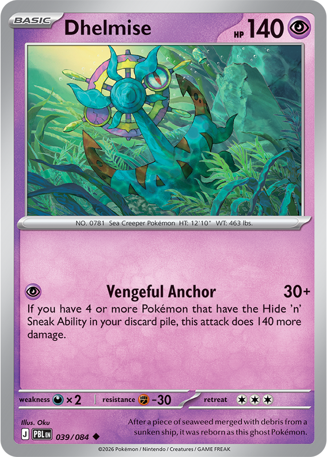 Dhelmise 039/084 card from ME05: Pitch Black